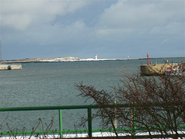 Helgoland im Schnee/Scheibenhafen Richtung Dne