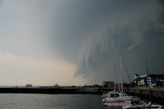 Böenkragen bei Helgoland