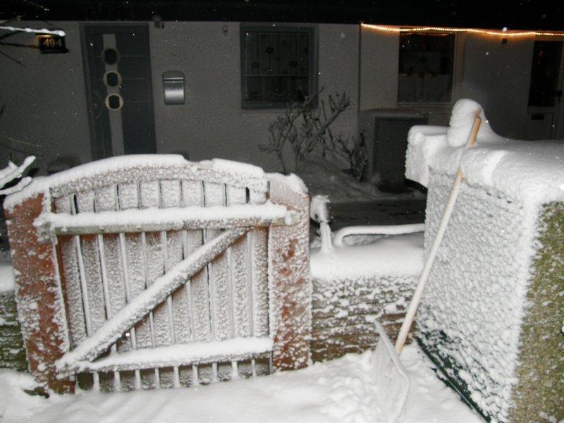 Bilder vom Schnee auf Helgoland am 23. 12.