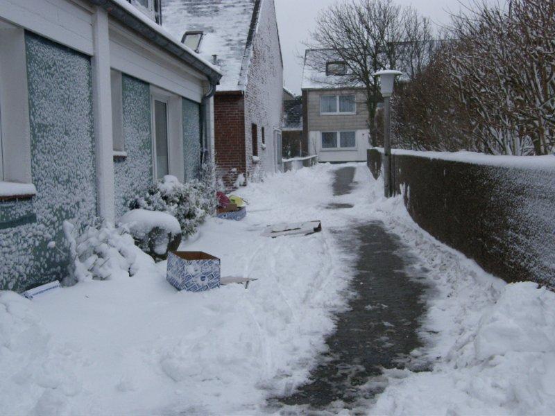 Bilder vom Schnee auf Helgoland am 23. 12.