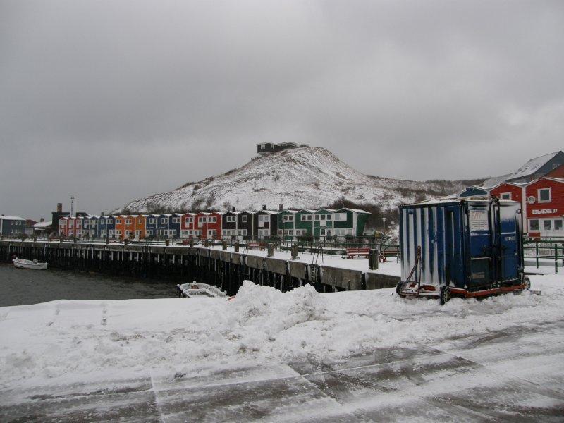 Bilder vom Schnee auf Helgoland am 23. 12.