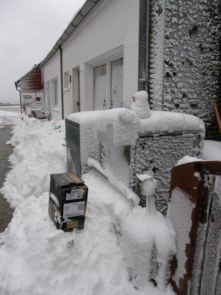 Bilder vom Schnee auf Helgoland am 23. 12.