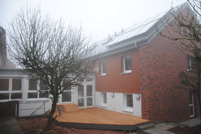 Rückseite Arthur-Hagmeier-Haus auf Helgoland im Oberland.