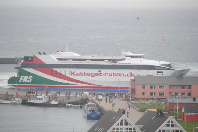 Bilder vom Hochgeschwindigkeitskatamaran Dolphin Jet während seiner Sonderfahrt nach Helgoland am 11. Mai 2012.