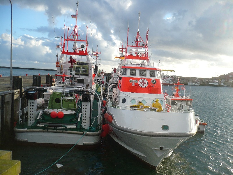 Seenotübung vor Helgoland.