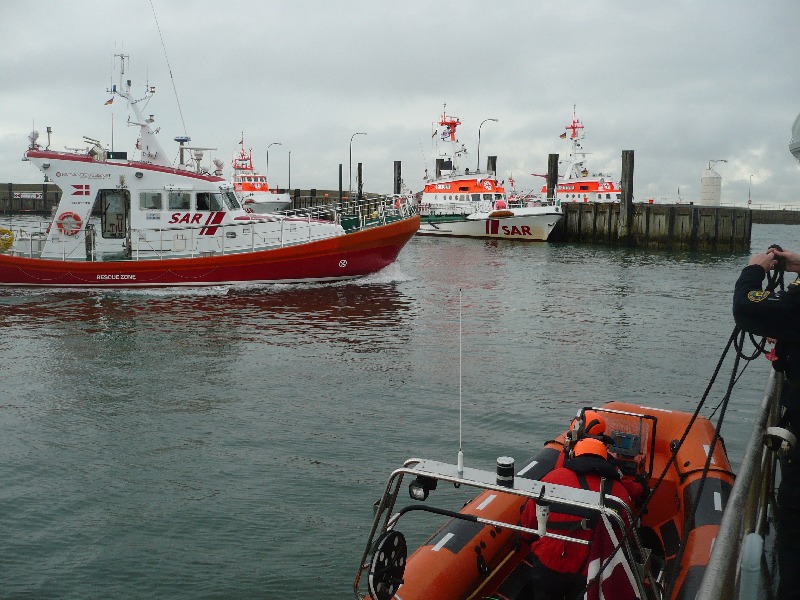 Seenotübung vor Helgoland.