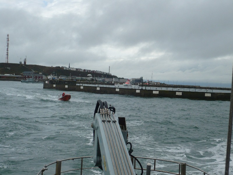 Seenotübung vor Helgoland.