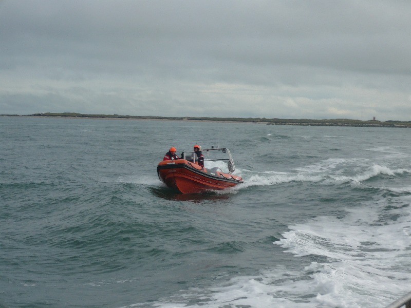 Seenotübung vor Helgoland.