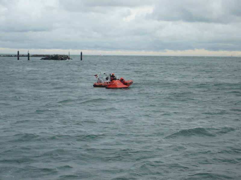 Seenotübung vor Helgoland.