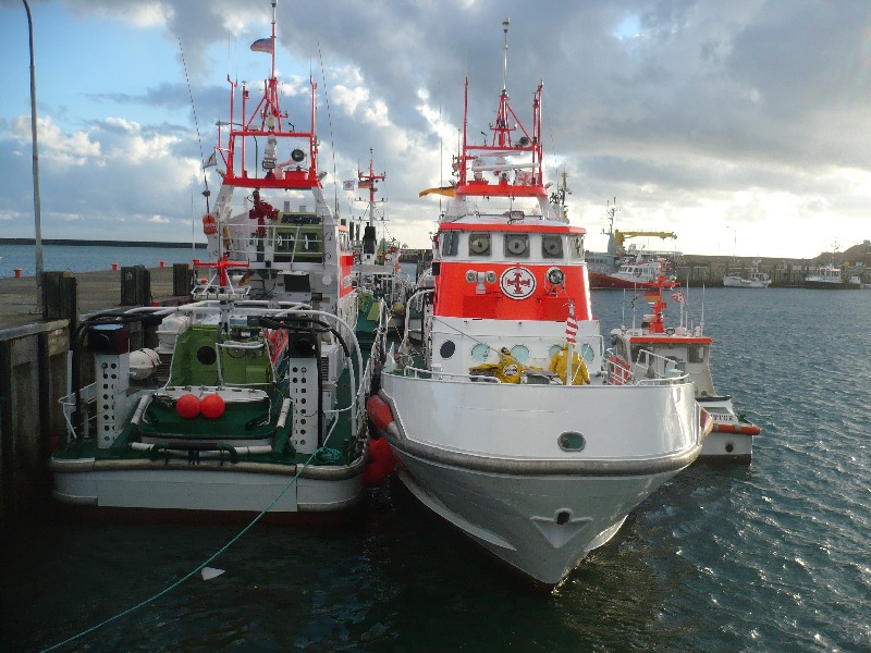 Seenotübung vor Helgoland.