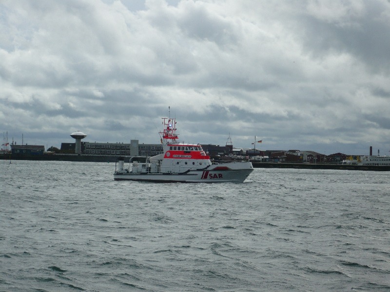 Seenotübung vor Helgoland.