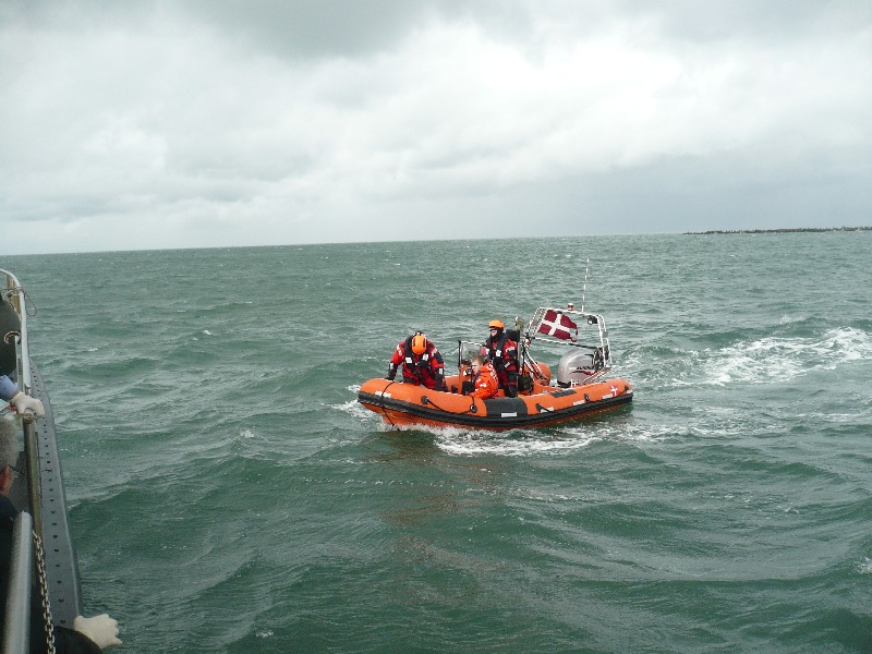 Seenotübung vor Helgoland.