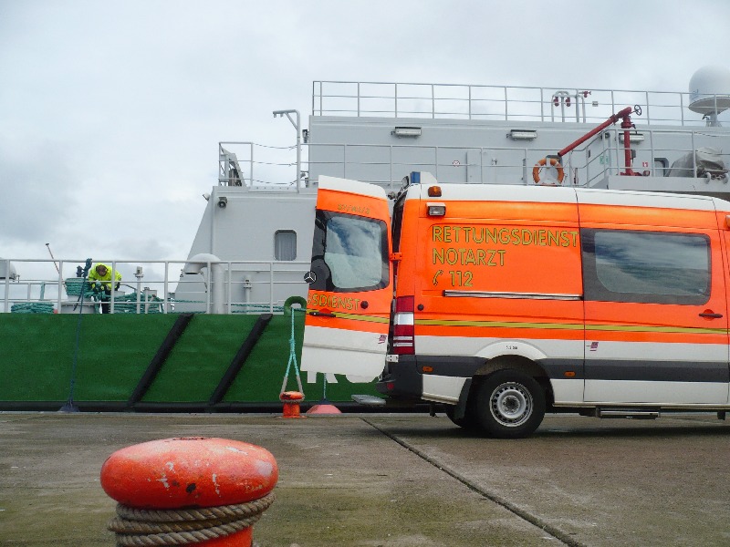 Seenotübung vor Helgoland.