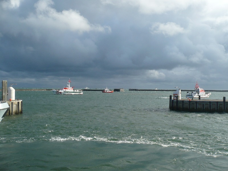 Seenotübung vor Helgoland.