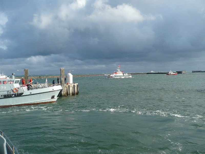 Seenotübung vor Helgoland.