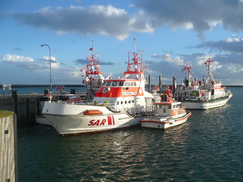 Seenotübung vor Helgoland.
