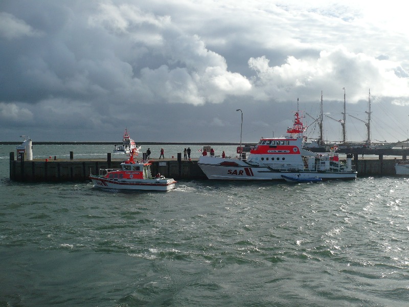Seenotübung vor Helgoland.