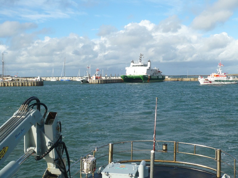 Seenotübung vor Helgoland.