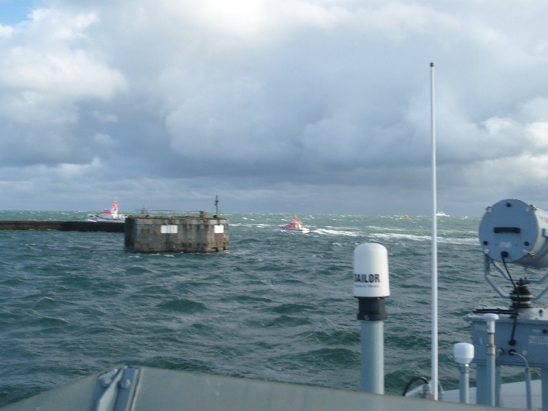 Seenotübung vor Helgoland.