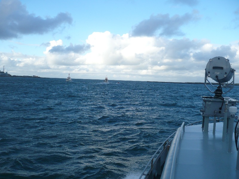 Seenotübung vor Helgoland.