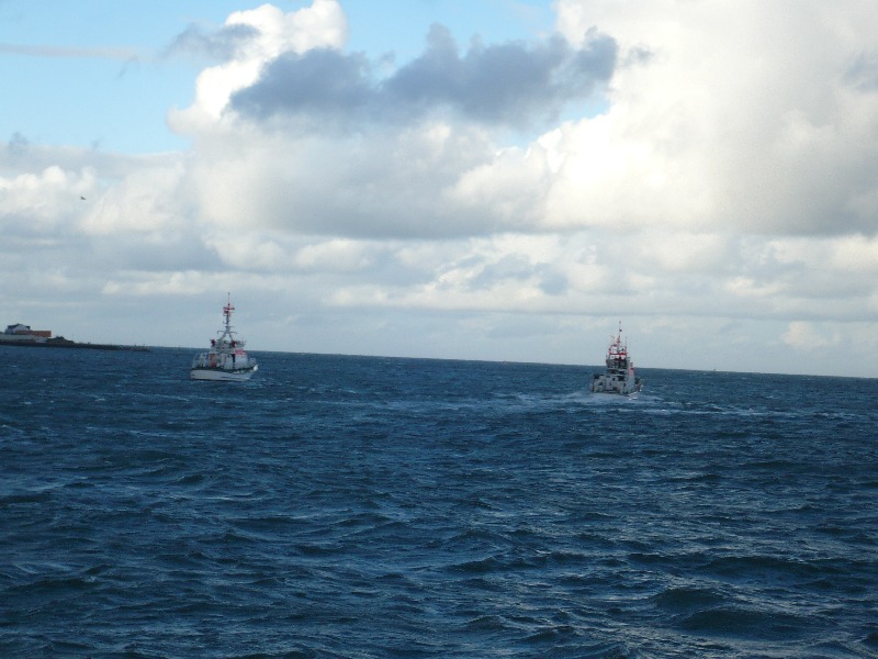 Seenotübung vor Helgoland.