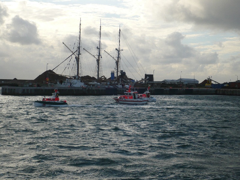 Seenotübung vor Helgoland.