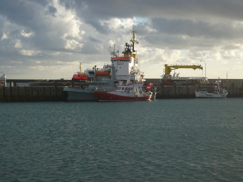 Seenotübung vor Helgoland.