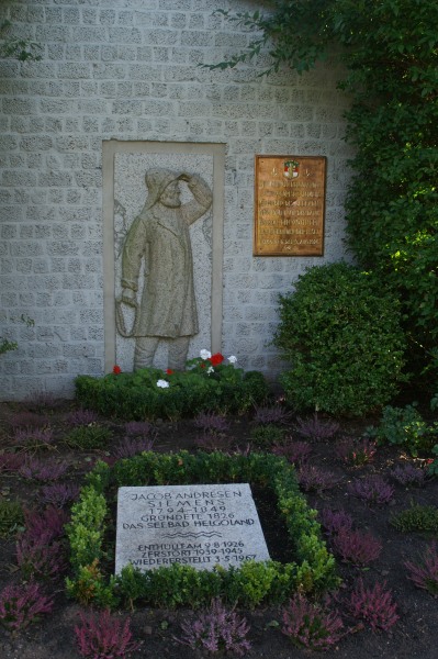 Das Jacob Andresen Siemens Denkmal auf Helgoland.