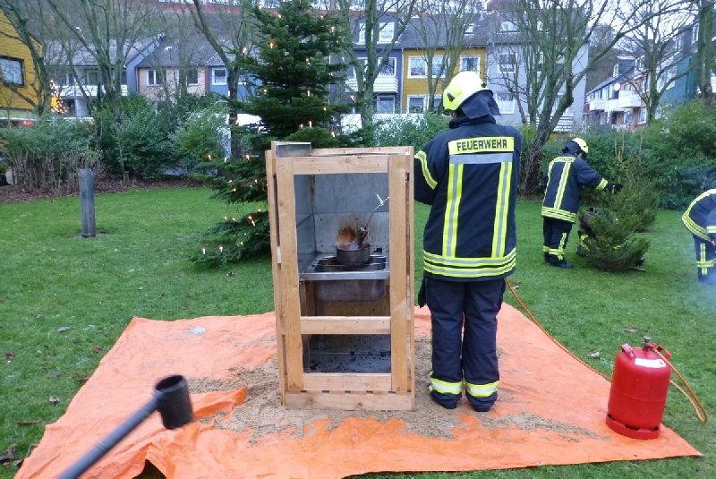 Informationsveranstaltung der Freiwilligen Feuerwehr Helgoland auf dem Siemensplatz.