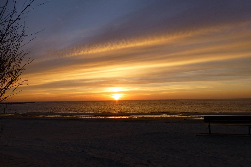 Abendrot bei Helgoland.