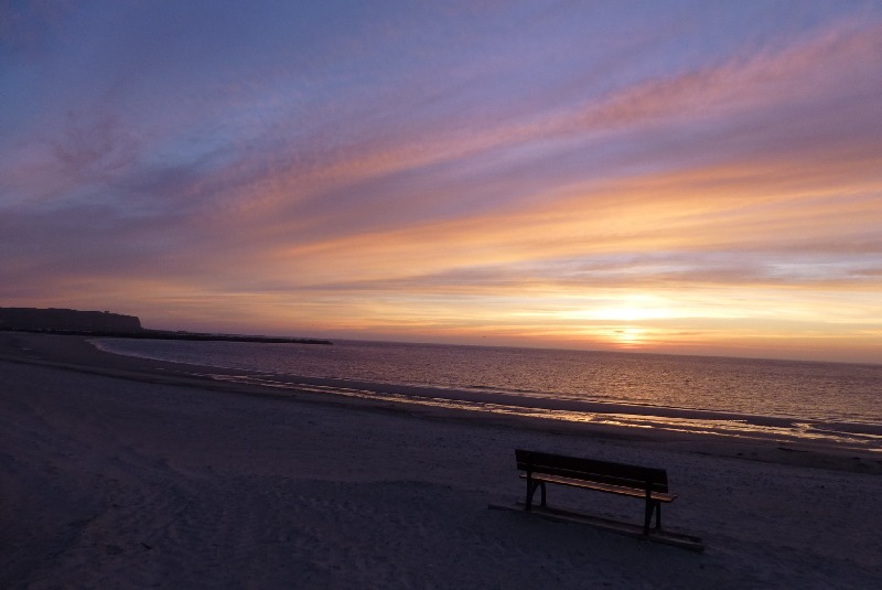 Abendrot bei Helgoland.