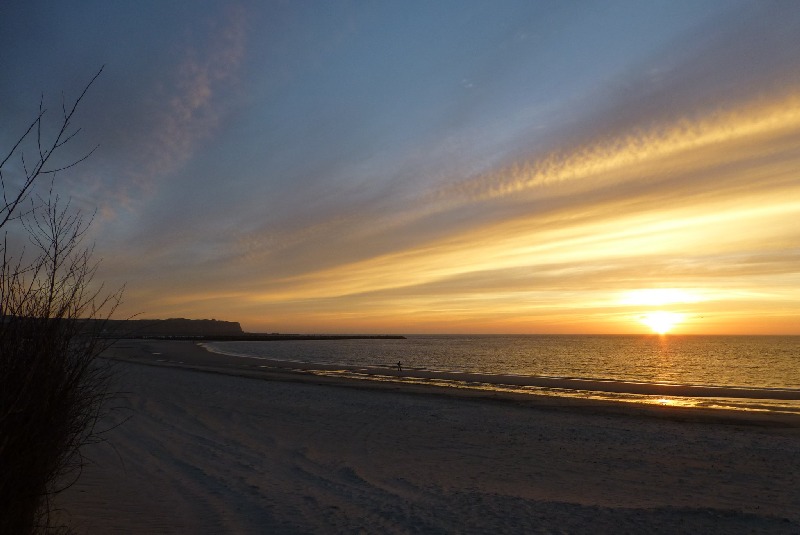 Abendrot bei Helgoland.
