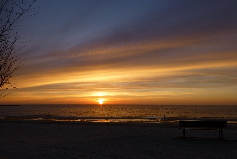 Abendrot bei Helgoland.