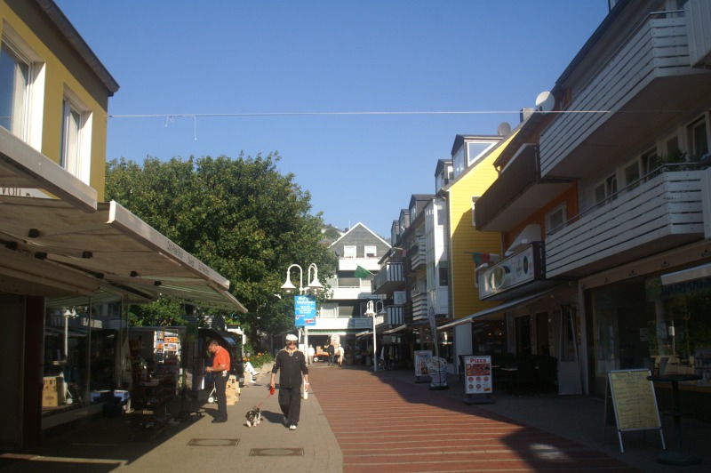 Helgolands Hauptstraße im Unterland, der Lung Wai