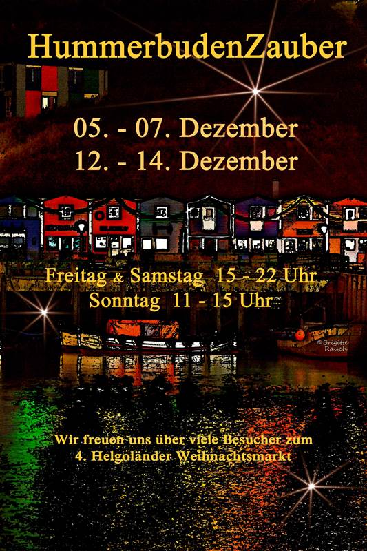 Das Poster für den Hummerbudenzauber 2014 von 5. bis 7. und 12. bis 14 Dezember.