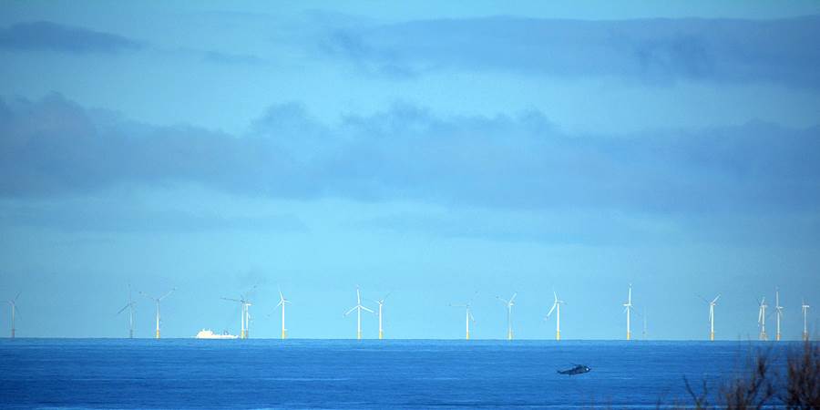 Extreme Fernsicht auf Helgoland.