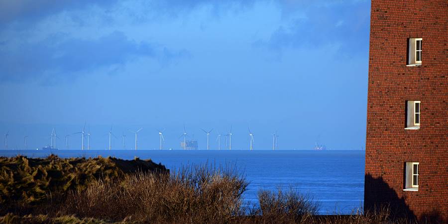 Extreme Fernsicht auf Helgoland.