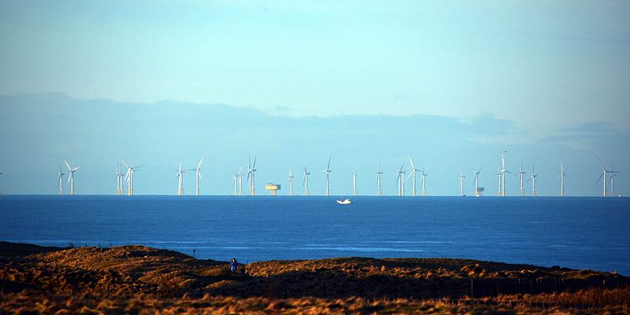 Extreme Fernsicht auf Helgoland.