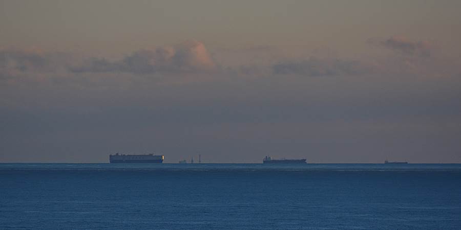 Extreme Fernsicht auf Helgoland.