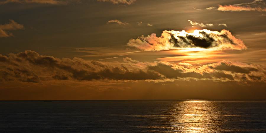 Extreme Fernsicht auf Helgoland.