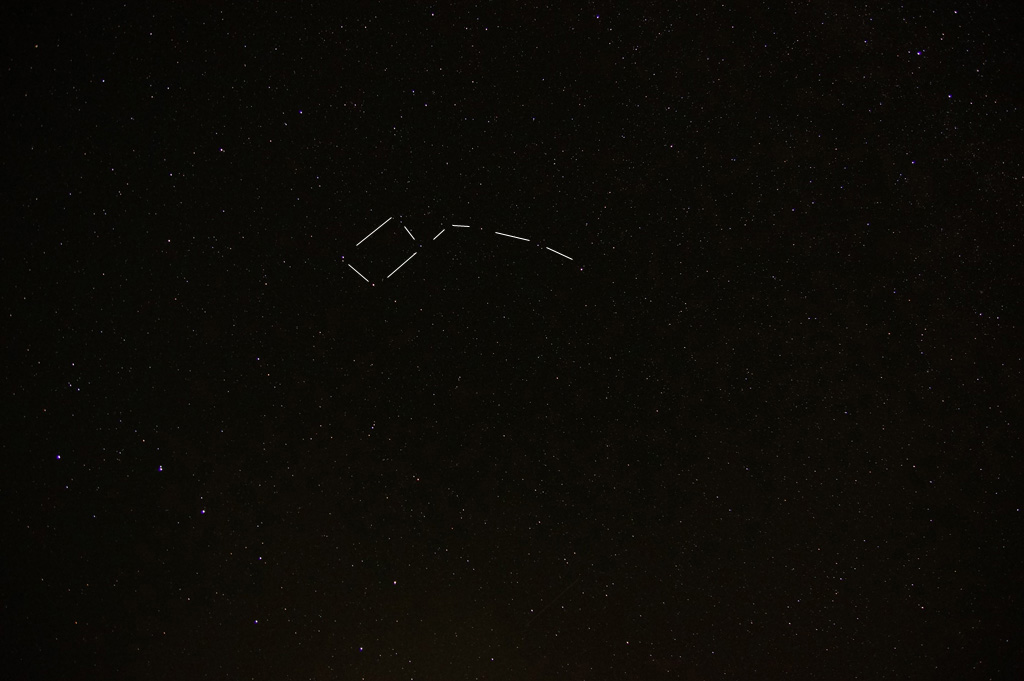 Der Große Wagen an Helgolands Sternenhimmel.