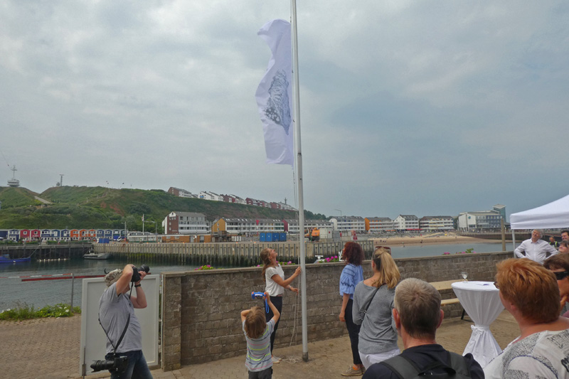 Eröffnungsveranstaltung zm Kunstprojekt Geschätzte Meerestiere des AWI auf Helgoland.