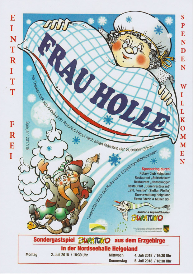Plakat für eine Kindertheater-Vorstellung.