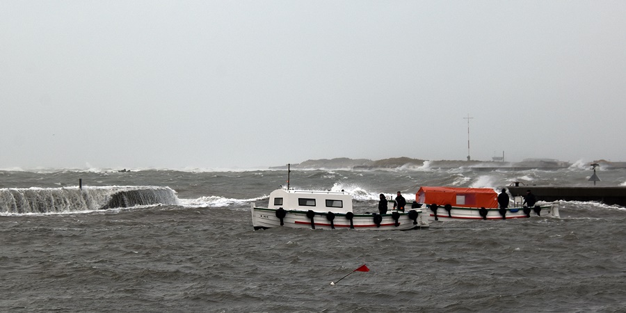 Sturmbilder Helgoland am 8.1.2019 von Brigitte Rauch
