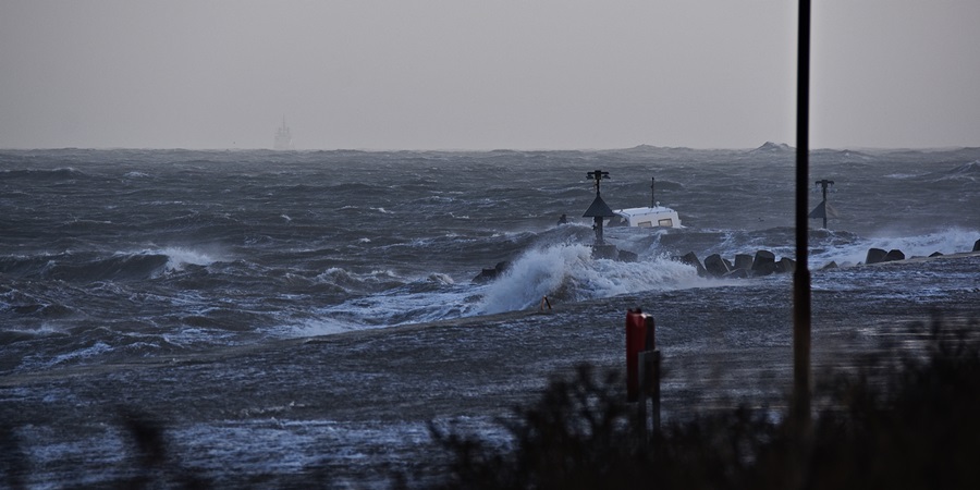 Sturmbilder Helgoland am 8.1.2019 von Brigitte Rauch