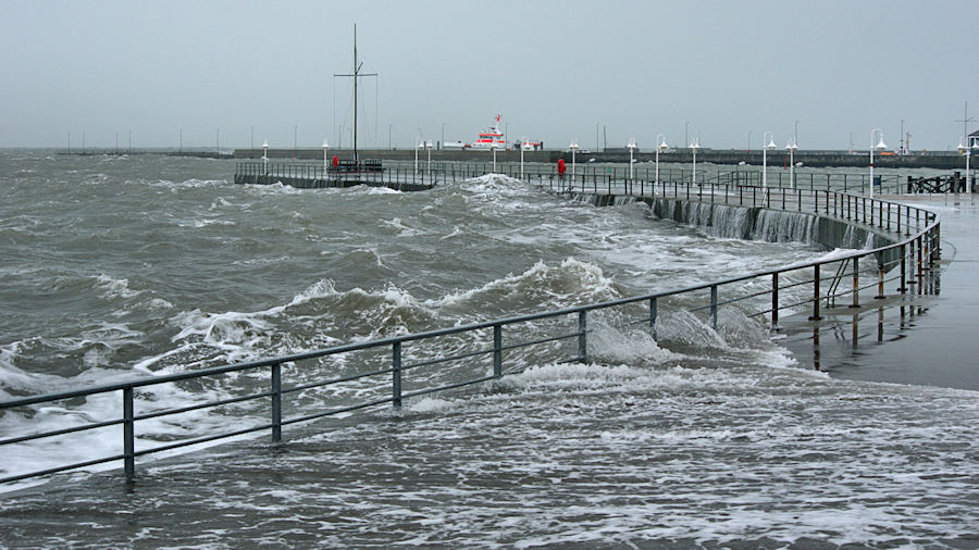 Sturmbilder Helgoland am 8.1.2019 von Kalli Kratzke