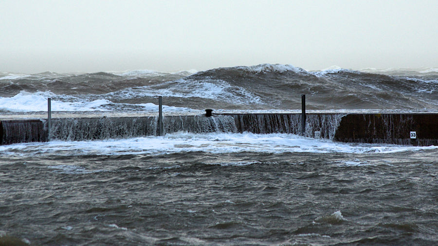 Sturmbilder Helgoland am 8.1.2019 von Kalli Kratzke