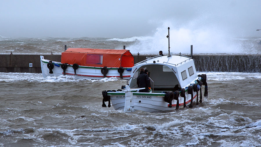 Sturmbilder Helgoland am 8.1.2019 von Kalli Kratzke
