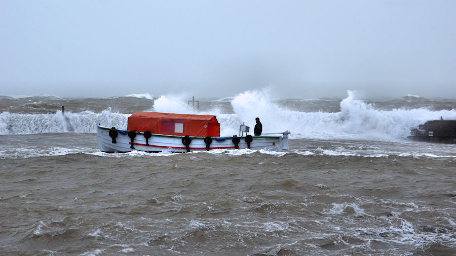 Sturmbilder Helgoland am 8.1.2019 von Kalli Kratzke