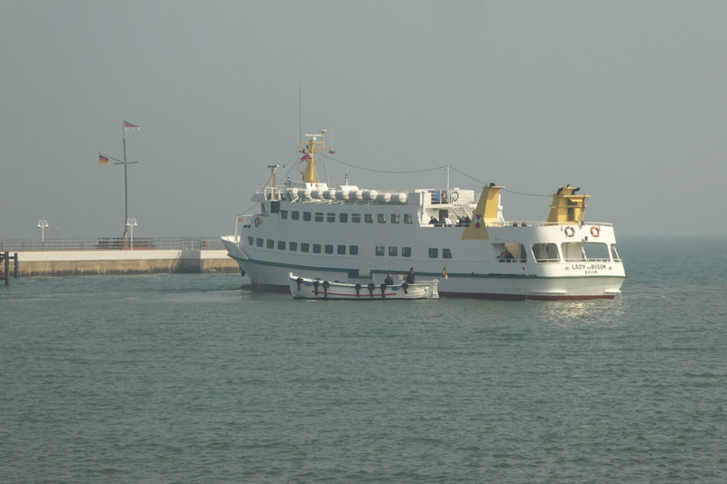 Bilder der der Lady von Büsum am Tag ihrer letzten Fahrt in Helgoländer Gewässern.